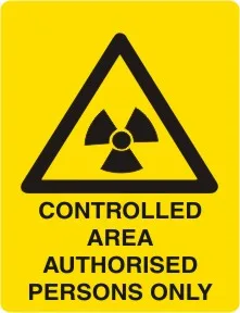 W 243 — WARNING - CONTROLLED AREA AUTHORISED PERSONS ONLY
